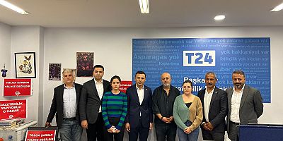 Özgür Çelik’ten T24’e ziyaret: Basın özgürlüğünü savunmaya devam edeceğiz