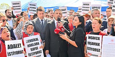 Polonez işçilerini ziyaret eden CHP İl Başkanı Özgür Çelik: Kısa çöp uzun çöpten hakkını alana kadar hep birlikte mücadele etmeye devam edeceğiz