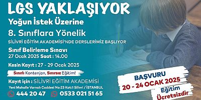 Silivri Belediyesi Eğitim Akademisi'nde Ücretsiz LGS Dersleri Başlıyor!