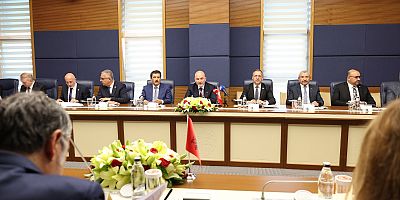 Süleyman Soylu, Arnavutluk Meclisi İçişleri ve Savunma Komitesi Başkanı Bledar Çuçi'yi TBMM'de Ağırladı