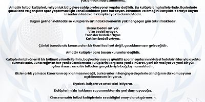 Sultangazi Kulüpler Birliği’nden TFF’ye Sert Tepki: “Amatör Futbol Susmayacaktır!”